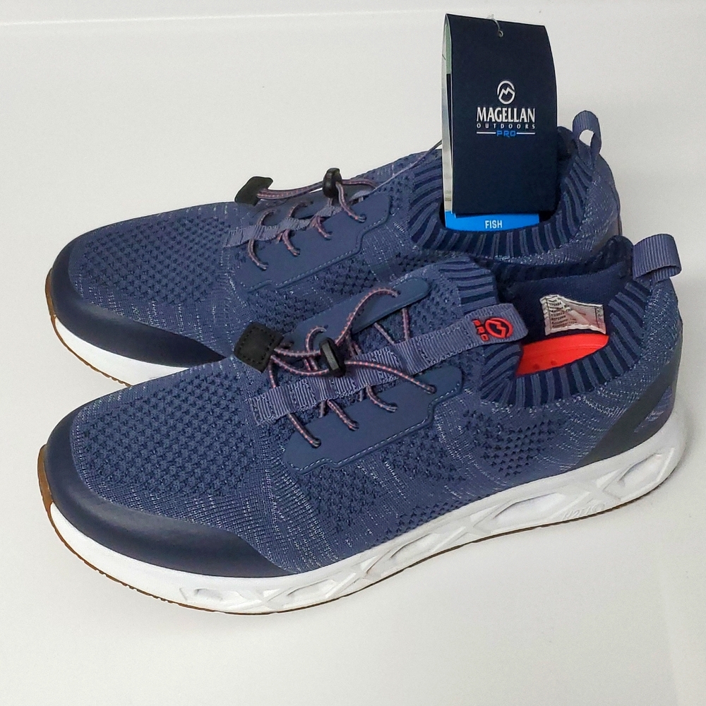 Magellan Pro Fish Mens Shoes Size 10 Blue Mesh Boat Performance NWOT